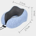 thumbnail image 2 of Pillow Memory Foam Neck Pillow, Comfortable & Breathable Cover, Machine Washable, Airplane Travel, 2 of 5