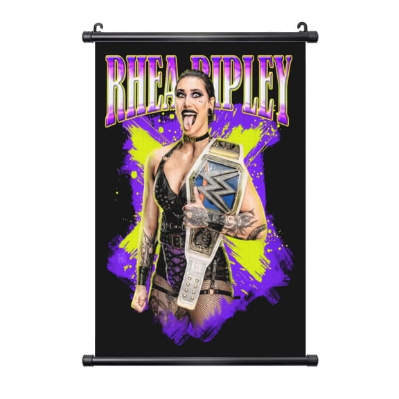 Rhea Ripley Poster Plastic Shaft Wall Hanging Banner Painting Canvas Artwork Wall Art Scroll Hanger Decor For Home Office 16"X24"
