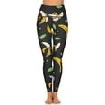 thumbnail image 3 of Banana Print Yoga Pants Female Green Leaf Leggings Push Up Casual Yoga Legging Stretch Design Gym Sport Pants, 3 of 5