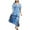 Dark Blue, variant on OVINYER Dress Women Plus Size Kaftans Casual V-Neck Long Soft Beach Maxi For Summer Stylish Party Sundress