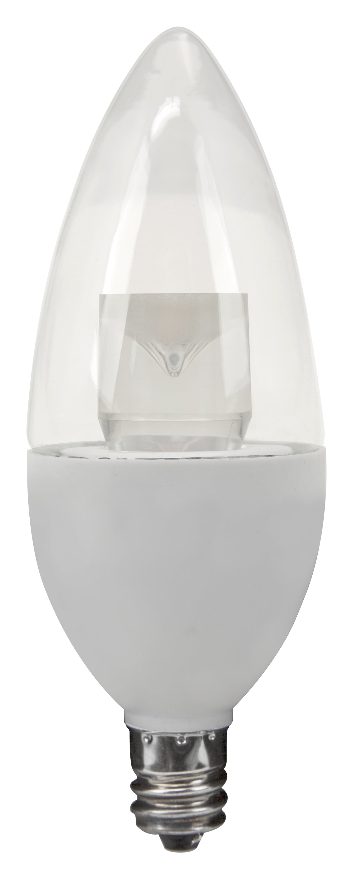 Great Value LED Light Bulb, 3W (15W Equivalent) B11 Decorative Lamp E12 Candelabra Base, Non-Dimmable, Soft White, 3-Pack