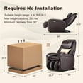 thumbnail image 3 of Costway Massage Chair Full Body SL Track Zero Gravity with  Pillow Reversible Footrest Heat Brown, 3 of 11