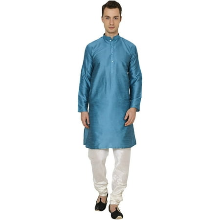 

Royal Kurta Men s Silk Solid Kurta Pyjama Turquise