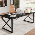 thumbnail image 2 of Vividwood 70.9-Inch Executive Desk, Heavy Duty Industrial Home Office Desk, Modern Large Computer Desk for Home Office, 500 lbs Capacity, 2 of 8
