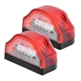 thumbnail image 1 of Universal LED License Plate Light 12V 24V White, Rear Driving Lamp for Car, Motorcycle, Truck, Trailer, & Van, 6-LED Easy Install Side Marker, Durable Plastic Housing, Clear Lens, 1 of 8