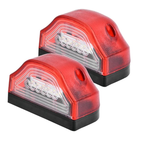 Universal Plastic LED License Plate Light with 6 LEDs, 12-24V White Light, for Motorcycle, Trailers, Trucks, ATV, UTV