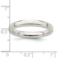thumbnail image 3 of Sterling Silver Ss 3mm Bevel Edge Size 6 Band Made In United States qbec030-6, 3 of 5