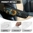 thumbnail image 6 of Yuyamidu Sunflower Car Seat Armrest Covers Butterfly Armrest Cover for Car Sedan Van Elastic Automotive Armrest Protective Cover Universal Car Interior Accessories, 6 of 7