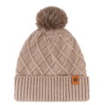 thumbnail image 3 of Otntypg Winter Beanie Hats for Women with Faux Fuzzy Pom Warm Soft Stretch Cozy Knit Fleece Thermal Snow Ski Skull Cap for Cold Weather, 3 of 6
