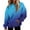 Blue, variant on DQRPSEETB Scoop Neck Tops for Women Women's Long Sleeved Sweatshirt with Gradient Letter Printed Pockets and Hooded Sweatshirt Fashion T Shirt