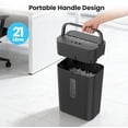 thumbnail image 7 of Cross Cut Paper Shredder, 5.55 Gallon Heavy Duty Shredder for Home Office, P-4 High Security Shredders for Paper/Credit Card/Mail/Staples/Clips, Portable Handle Design, 7 of 7