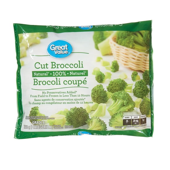 Great Value Frozen Cut Broccoli, 750 g