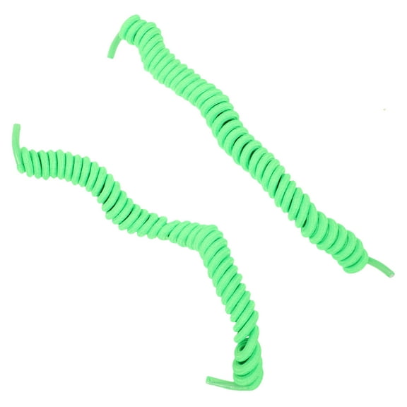 SOPOTUTU 2Pcs Light Green Elastic Shoe Laces No Tie Replacement Straps for Sport and Casual Shoes