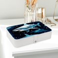 thumbnail image 6 of Shark Portable PU Leather Jewelry Organizer with Removable Compartment, Necklace Holder, Bracelet Holder, and Jewelry Boxes, 6 of 6