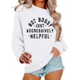thumbnail image 5 of JFGHDG Oversized Sweatshirt for Women, Crewneck Long Sleeve Casual Fleece Tops Graphic Hoodies Pullover Sweater White 2XL, 5 of 8
