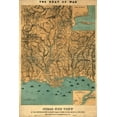 thumbnail image 2 of Vintage Maps 11x14 White Modern Wood Framed Museum Art Print Titled - Birds eye view of the Mississippi Valley from Cairo to the Gulf of Mexico 1861, 2 of 4