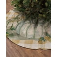 thumbnail image 2 of Hello Fall Christmas Tree Skirt 36 Inches Large Christmas Skirt Tree, Pumpkins Vegetable Orange Plaid Rustic Tree Skirt Christmas Decorations for Fireplace Party Holidays Indoor Outdoor, 2 of 7