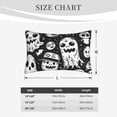 thumbnail image 4 of Lsque Black White Spooky Ghosts Pattern Pillow Case – Soft & Cozy Throw Pillow Cover, Hypoallergenic Cushion Case for Sleeping Women with Envelope Closure-20"x30", 4 of 6