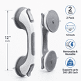 thumbnail image 5 of Shower Handles for Elderly Suction, 2 Pack 12 Inch Shower Grab Bars for Seniors, No Drilling Removable Safety Shower Grip for Bathtubs, Showers, Bathroom, Toilet and Kitchen, 5 of 7