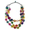 thumbnail image 2 of Collar de cuentas de madera, collar bohemio, joyería de moda, collar llamativo de disfraz Color mezclado, 2 of 9