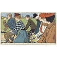 thumbnail image 2 of Johann Georg van Caspel 18x12 Gold Ornate Wood Frame and Double Matted Museum Art Print Titled - Hammers’ Bicycles (C. 1912), 2 of 4