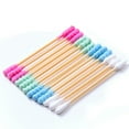 thumbnail image 5 of 100 Pcs/set Double-head Cotton Swabs Lipstick Applicator Swabs Remover Sticks Ear Clean Wooden Sticks Cotton Swab Makeup Tools, 5 of 6