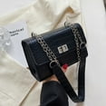 thumbnail image 4 of Small Women Leather Crossbody Bag for Women Clutch Purse Ladies Wallet Designer Shoulder Bag Chain Quilted Cross Body Cell Phone Purse Flap Bag,black，G42971, 4 of 6