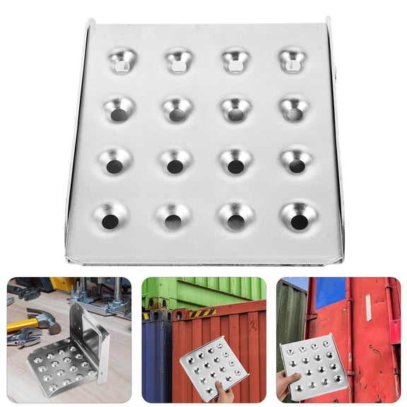 Uonlytech Adjustable Rv Steps Plated Silver Stainless Steel Folding Hitch Step for Trucks and Trailers