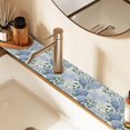 thumbnail image 2 of Yayeee Faucet Mat for Kitchen Sink 30" Diatomite Long Splash Guard Pad, Blue Hydrangeas Pattern, 2 Pack, 2 of 7