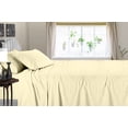 thumbnail image 2 of California King Size 600 Thread Count Luxury Extrasoft 100% Egyptian Cotton 4 Piece Sheets Set in Hotel Quality Ivory Stripe, 2 of 4