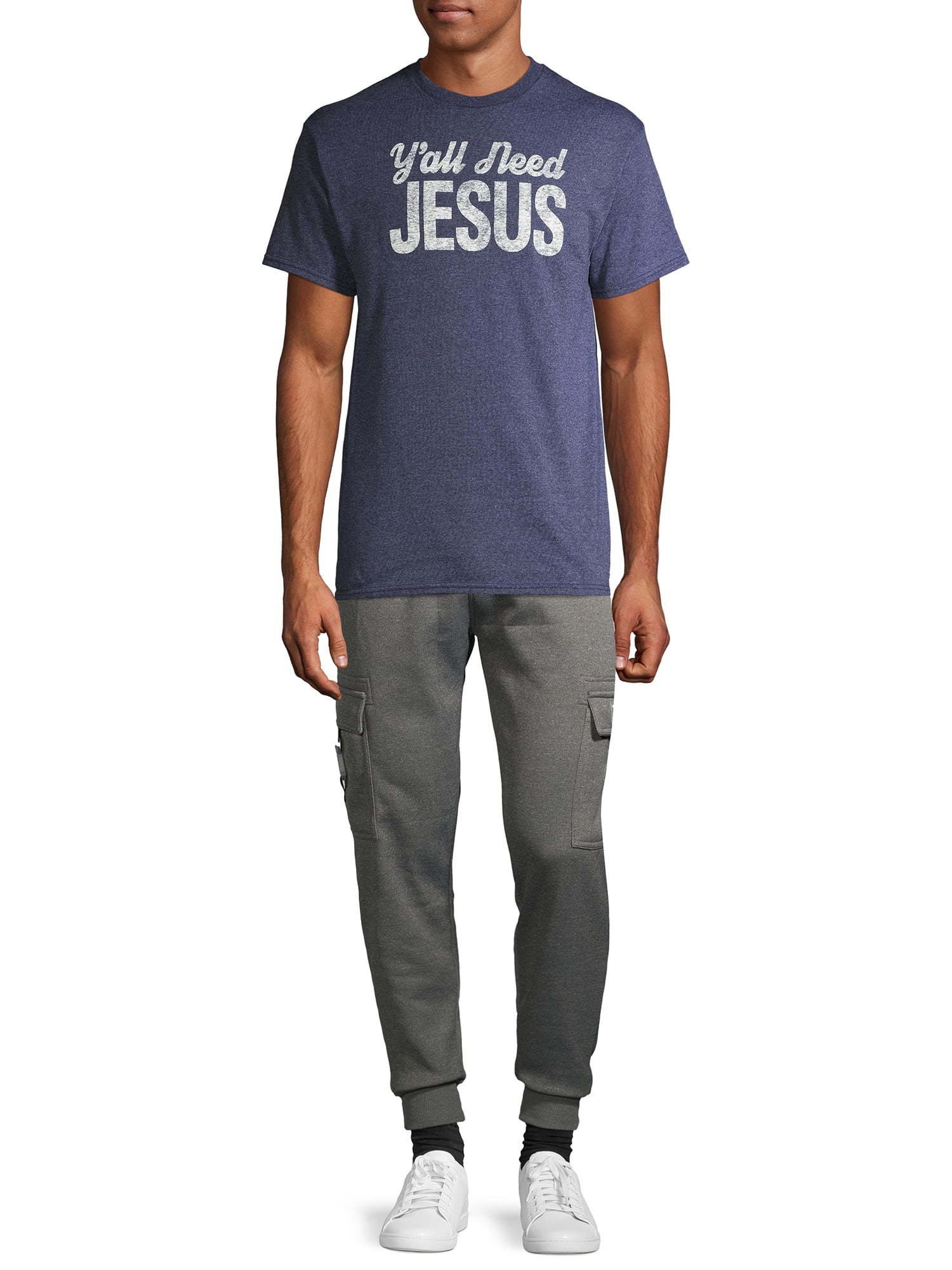Y'all Need Jesus Funny Men's and Big Men's Graphic T-shirt