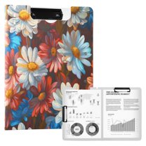 FORMRS A4 Clipboard Folder with Pen Holder Horizontal Foldable School Office Binder, Vibrant Floral