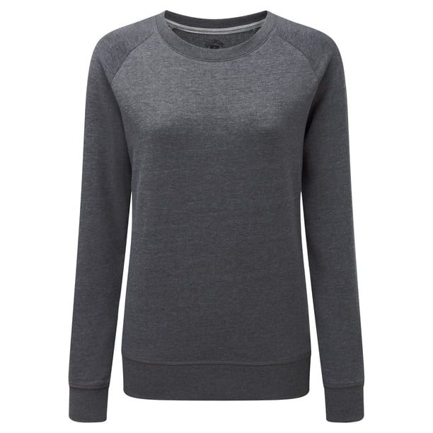 Russell - Sudadera con mangas ranglán modelo HD para mujer (Gris piedra)