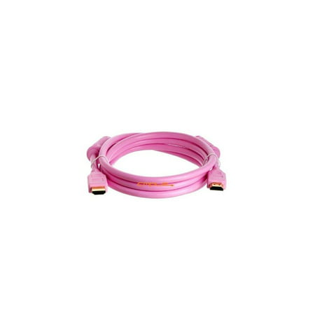 cmple computer video and audio electronics accessories 28awg high speed hdmi cable with ferrite cores - pink - 6ft
