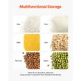 thumbnail image 4 of VEVOR Rice Storage Container, 4.5Gallon/20L Capacity Large Dog Food Dispenser Bin, Kitchen Ingredient Grain Cereal Flour Bin, Pet food Containers with Wheels, Measuring Cup, Airtight Lid, 1 Pack, 4 of 9