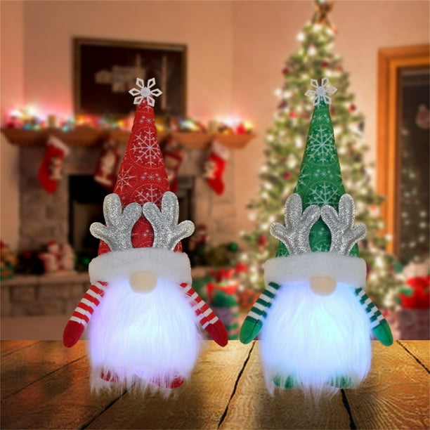 Flmtop Christmas Gnomes Cute LED Light Plush Gnome Christmas ...