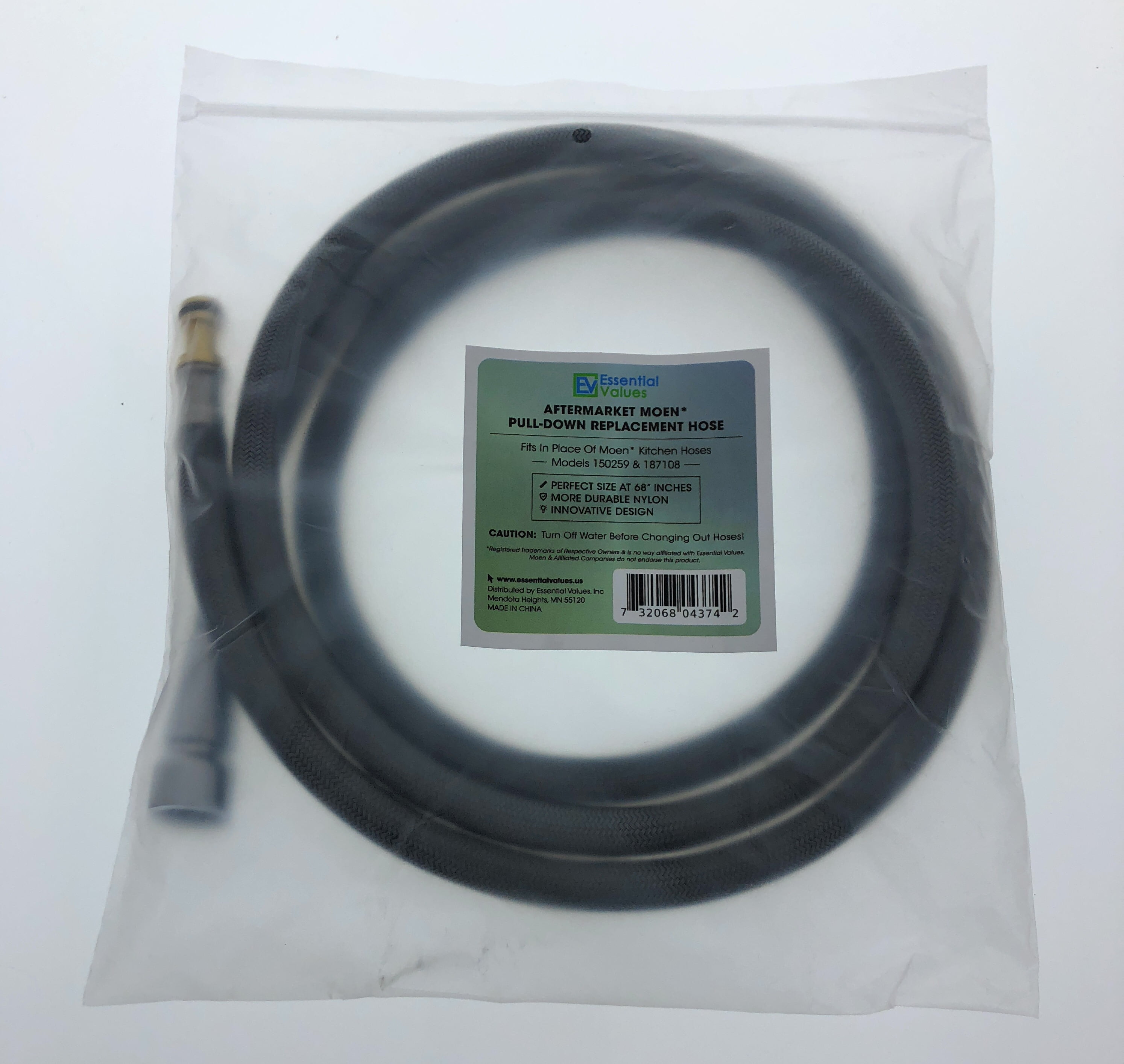 Pulldown Replacement Spray Hose For Moen Kitchen Faucets 150259 Beautiful Strong Nylon Finish Sized Right At 68 Inches Fits In Place Of Moen 150259 187108 Model Hoses By Essential Values Walmart Com Walmart Com