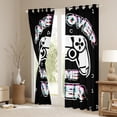 thumbnail image 4 of Homewish Kids Gamepad Controller Black Out Curtains, Black Game Console Curtains Pack of 2 (42x63 Each), Cartoon Video Game Theme Bedroom Curtains, Window Curtains Home Decor, 4 of 7