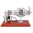 thumbnail image 4 of Motor Stirling de aire caliente de 16 cilindros, modelo de motor Stirling educativo para juguetes de adorno didácticos, 4 of 15