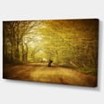 thumbnail image 2 of Man Walking Lonely on Rural Road - Landscape Canvas Art Print, 2 of 4