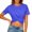 #56Blue, variant on Byworldtasic Cropped T-Shirts for Women Crop Short Sleeve Crewneck Summer Tee Shirts Basic Solid Twist Front Tops