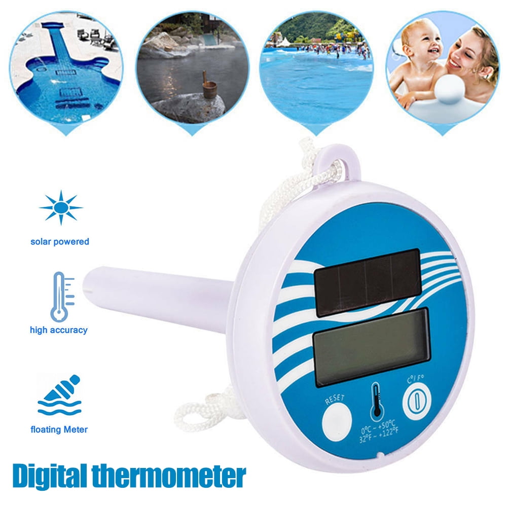 Solar Powered Swimming Pool Thermometer, Digital Pool Thermometer ...