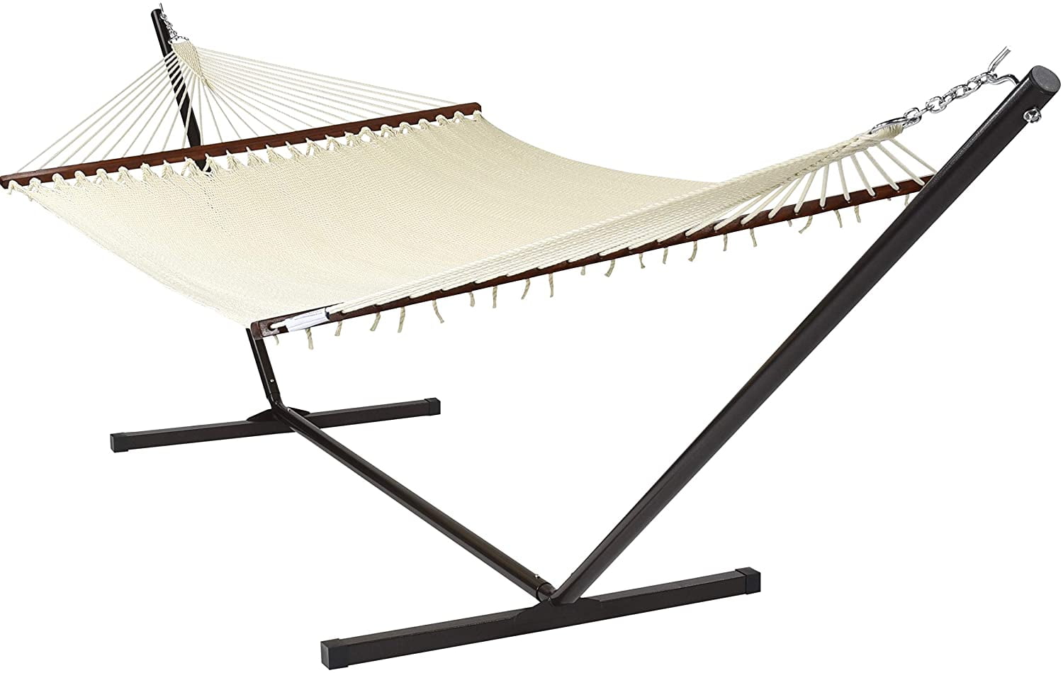 Caribbean Hammocks Island Oasis and Stand Set (Mocha Stand and Cream