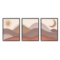 Stupell Industries Sun and Moon Desert Sand Hills Natural Dunes,16 x 20, Design by Lisa Perry Whitebutton