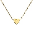 thumbnail image 1 of Collar Inicial de Corazón Uxcell para Mujeres, Cadena de Acero Inoxidable Baño de Oro de 18K, Collar Personalizado con Letra R para Regalos de Joyería para Mujeres, Tono Dorado, 1 of 6