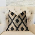 thumbnail image 2 of Plutus Jager Dotz Blue and Beige Luxury Throw Pillow 16"L x16"W, 2 of 3