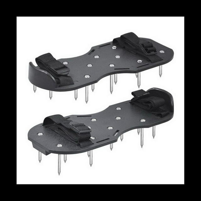 1 Par de Zapatos para Escarificar CéSped de JardíN, 4,2 CM, Picos para CéSped, Zapatos para Escarificar, Herramientas Epoxi Autonivelantes, Color Negro