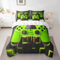 thumbnail image 2 of Castle Fairy Teens Adults Green Gamepads Twin Bedding Sets 7-Piece,Video Game Bedding Comforter Set Microfiber,Geometric Plaid Breathable Sheet Sets,Ultra Soft Home Decor,Reversible, 2 of 8