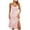 Pink, variant on Elainilye Fashion Womens Camisole Loungewear Breathable Sleepdress Pajamas V-neck Home Dress Mid-length Nightdress,Red