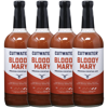 Cutwater Mild Bloody Mary Mix 4 Pack - 1L Bottles- 25 Calories Fat-Free - Full-Bodied Flavorful Mixe